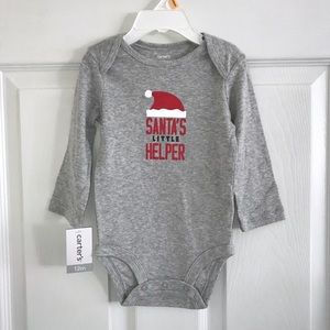 Carter's Santa's Little Helper Bodysuit Onesie